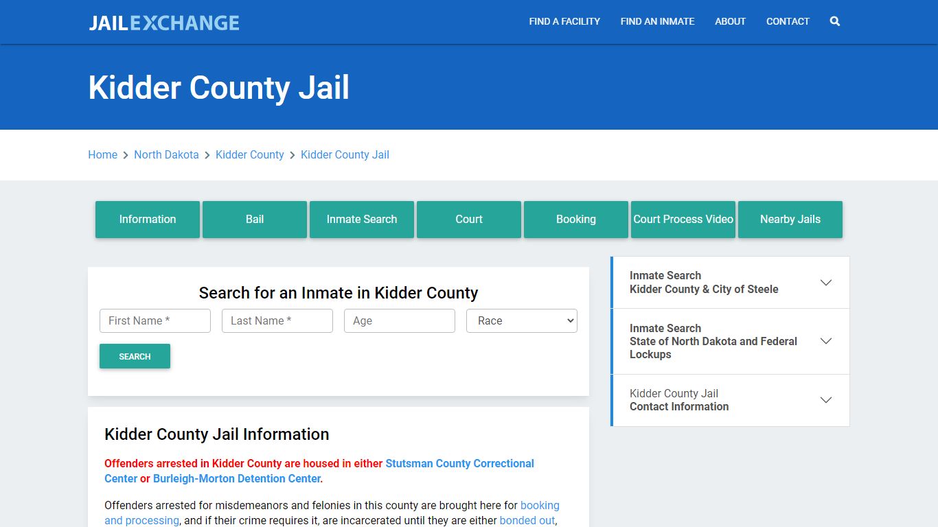 Kidder County Jail Roster Lookup, ND, Inmate Search